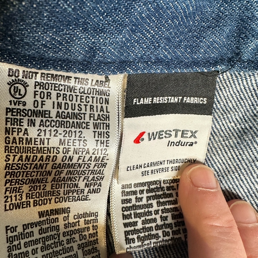 Workrite Denim Flame Resistant Construction Work … - image 5